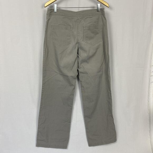 Eileen Fisher Pants Womens Small Gray Taupe Stretch Twill Straight Leg 32x30 - Picture 4 of 15